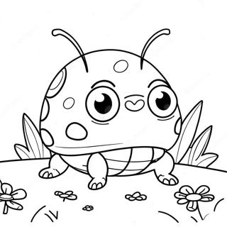 Happy Grouchy Ladybug Coloring Page 60684-48679