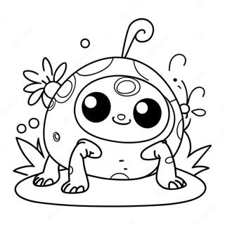 Happy Grouchy Ladybug Coloring Page 60684-48680