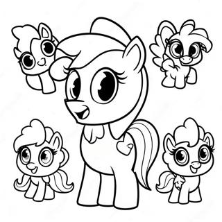 Sparkling My Little Pony Cutie Mark Crew Coloring Page 60694-48685