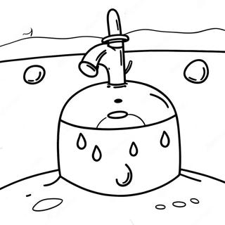 Water Conservation Awareness Coloring Page 60703-48690