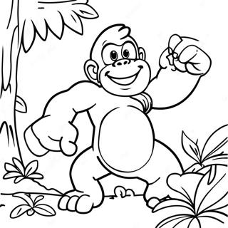 Dixie Kong In A Colorful Jungle Coloring Page 60714-48697