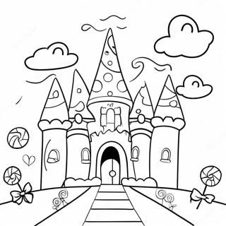 Colorful Candyland Castle Coloring Page 60724-48710