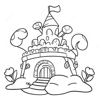 Colorful Candyland Castle Coloring Page 60724-48712