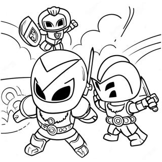 Nexo Knights Heroes In Battle Coloring Page 60744-48725