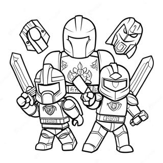 Nexo Knights Heroes In Battle Coloring Page 60744-48726