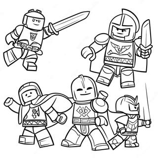 Nexo Knights Heroes In Battle Coloring Page 60744-48727