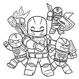 Nexo Knights Heroes In Battle Coloring Page 60744-48728