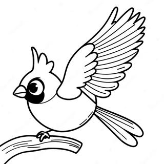 Realistic Cardinal Coloring Pages