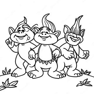 Colorful Trolls In Trollstopia Coloring Page 60814-48782