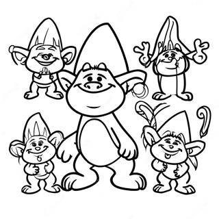 Colorful Trolls In Trollstopia Coloring Page 60814-48783