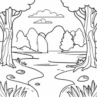 Calm Nature Scene Coloring Page 60863-48820