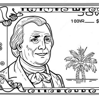 Dollar Bill Coloring Pages