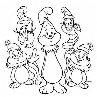 Cheerful Whoville Characters Coloring Page 6087-4971