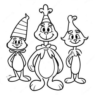 Cheerful Whoville Characters Coloring Page 6087-4972