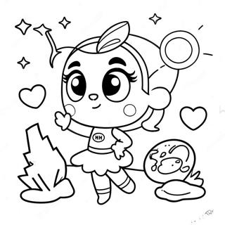 High Powerpuff Girl With A Chill Vibe Coloring Page 60884-48838