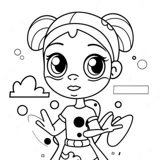 High Powerpuff Girl With A Chill Vibe Coloring Page 60884-48840