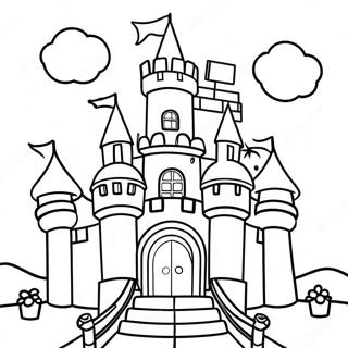 Colorful Mario Castle Adventure Coloring Page 60904-48855