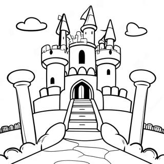 Colorful Mario Castle Adventure Coloring Page 60904-48856