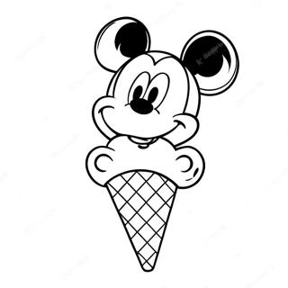 Mickey Mouse Ice Cream Cone Coloring Page 60943-48878