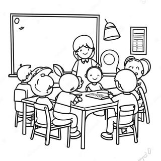 Colorful Classroom Scene Coloring Page 60954-48888