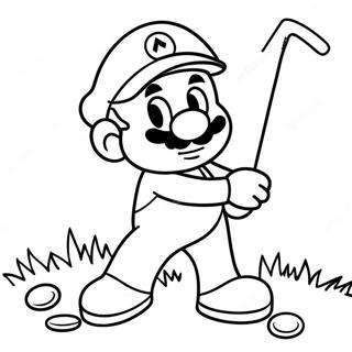 Mario Golf Coloring Page 60963-48901