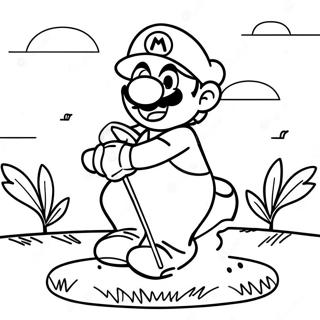 Mario Golf Coloring Page 60963-48904