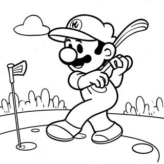 Mario Golf Coloring Pages