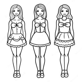 Paper Dolls Coloring Pages