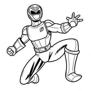 Beast Morphers Red Ranger Action Pose Coloring Page 60984-48913