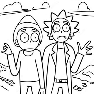 Rick And Morty Stoner Adventure Coloring Page 60993-48918