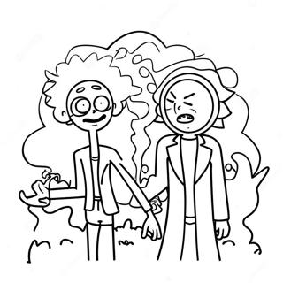 Rick And Morty Stoner Adventure Coloring Page 60993-48919