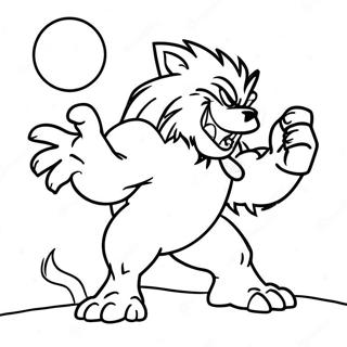 Werehog Howling At The Moon Coloring Page 61004-48929