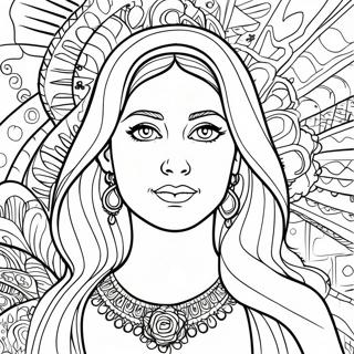 Doaa Moaz With Colorful Background Coloring Page 61014-48938