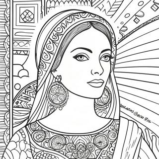 Doaa Moaz With Colorful Background Coloring Page 61014-48939