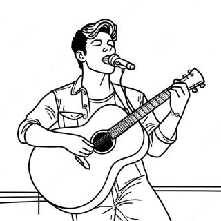 Shawn Mendes Performing On Stage Coloring Page 61024-48950