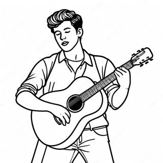 Shawn Mendes Performing On Stage Coloring Page 61024-48951