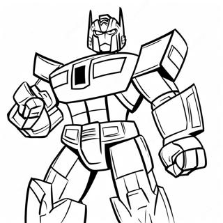 Optimus Prime In Action Coloring Page 61034-48958