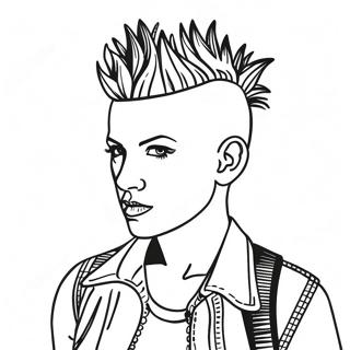 Punk Coloring Pages