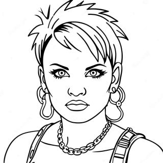 Punk Rock Style Coloring Page 61043-48955