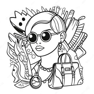 Punk Fashion Accessories Coloring Page 61044-48962