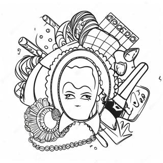 Punk Fashion Accessories Coloring Page 61044-48963