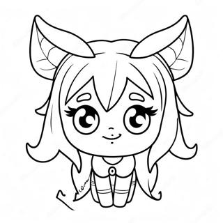 Cute Anime Demon Girl With Horns Coloring Page 61064-48977