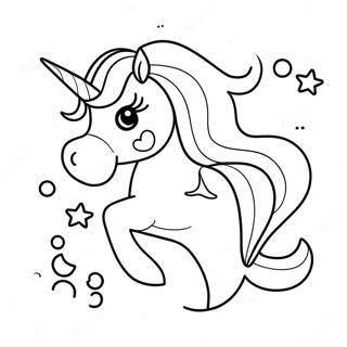 Mermaid Unicorn Coloring Page 6106-4980