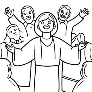 Joyful Gospel Characters Coloring Page 61074-48984