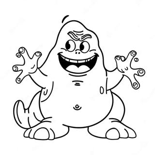 Slimer Ghost Coloring Page 61113-49013