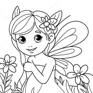 Flower Fairy Coloring Pages