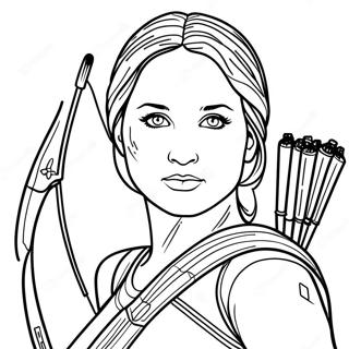 Katniss Everdeen Coloring Page 61163-49059