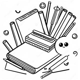 School Supplies Coloring Page 6116-4997