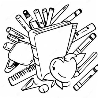 School Supplies Coloring Page 6116-4999