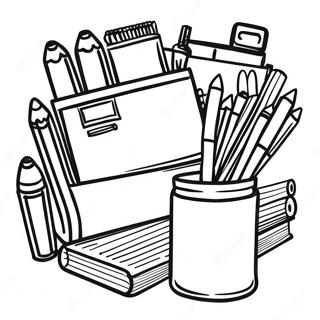 School Supplies Coloring Page 6116-5000